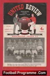 Manchester United v Cardiff City 1953 – Duncan Edwards Debut Signed