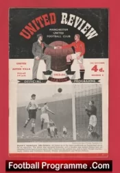 Manchester United v Aston Villa 1953 – Man Utd 1950s Programme