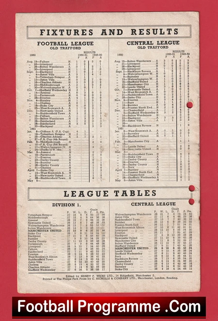 Manchester United v Leeds United 1951 - 1950s Man United - Image 4