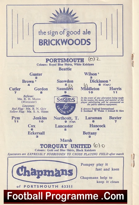 Portsmouth v Torquay United 1961 - Image 3