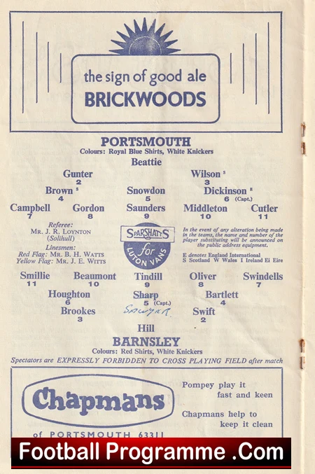 Portsmouth v Barnsley 1961 - Image 3