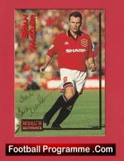 Manchester United Brian McClair Autographed Signed Football Card Man Utd