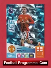 Manchester United Mason Mount Autograph Signed Football Card Man Utd