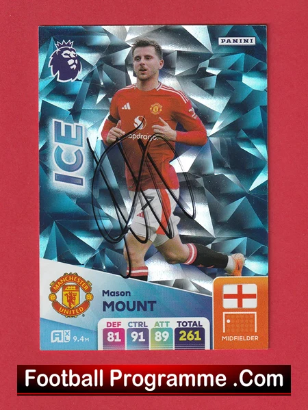 Manchester United Mason Mount Autograph Signed Football Card Man Utd - Image 2