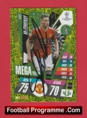 Manchester United Scott McTominay Autographed Signed Football Card Man Utd