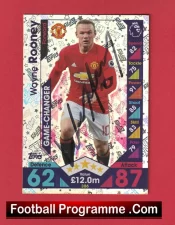 Manchester United Wayne Rooney Autographed Signed Football Card