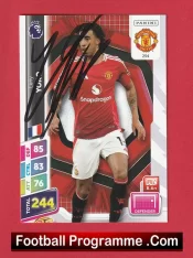 Manchester United Leny Yoro Autograph Signed Football Card Man Utd