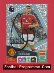 Manchester United Rasmus Hojlund Autograph Signed Football Card Man Utd