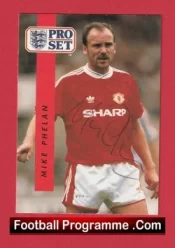 Manchester United Mike Phelan Autographed Signed Football Card Man Utd
