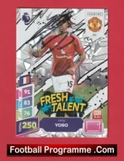 Manchester United Leny Yoro Autograph Signed Football Card Man Utd