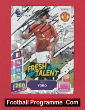 Manchester United Leny Yoro Autograph Signed Football Card Man Utd