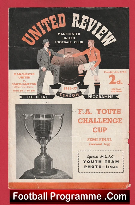 Manchester United v Southampton 1957 - Youth Cup Semi Final - Image 2