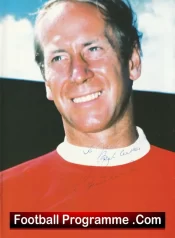 Manchester United Bobby Charlton Signed Picture Man Utd