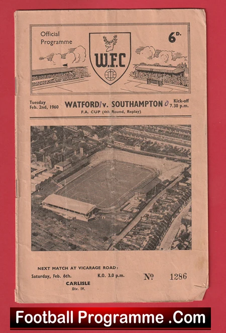 Watford v Southampton 1960 - FA Cup Replay - Image 2