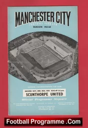 Manchester City v Scunthorpe United 1963