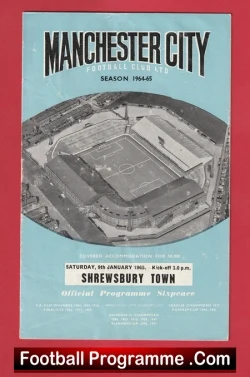 Manchester City v Shrewsbury Town 1965