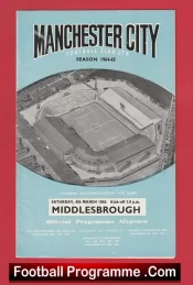 Manchester City v Middlesbrough 1965