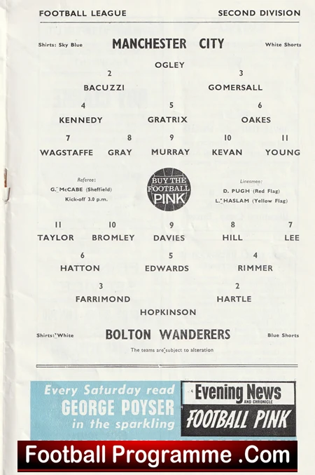 Manchester City v Bolton Wanderers 1964 - Image 3