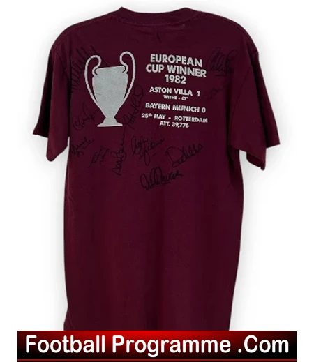 Aston Villa European Champions 1982 Squad Signed T Shirt - Image 3