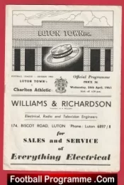 Luton Town v Charlton Athletic 1961