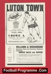 Luton Town v Crewe Alexandra 1969