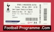 Tottenham Hotspur v Manchester United 2014 – Match Ticket