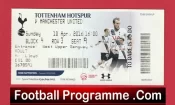 Tottenham Hotspur v Manchester United 2016 – Match Ticket