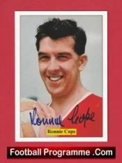 Manchester United Ronnie Cope Autograph Signed Football Card Man Utd