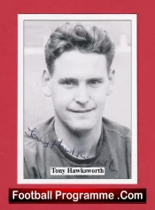 Manchester United Tony Hawksworth Autograph Signed Football Card Man Utd