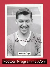 Manchester United Ronnie Cope Autograph Signed Football Card Man Utd