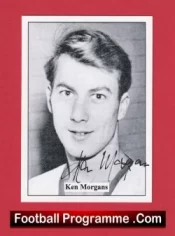 Manchester United Ken Morgans Autograph Signed Football Card Man Utd