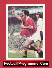 Manchester United George Graham Autograph Signed Football Card Man Utd
