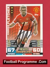 Manchester United Darren Fletcher Autograph Signed Football Card Man Utd