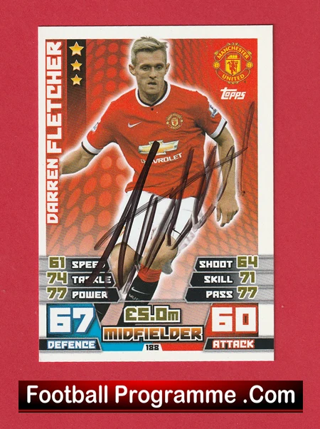 Manchester United Darren Fletcher Autograph Signed Football Card Man Utd - Image 2