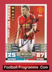 Manchester United Robin Van Persie Autograph Signed Football Card Man Utd