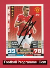 Manchester United Adnan Januzaj Autograph Signed Football Card Man Utd