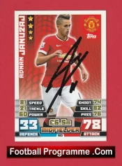 Manchester United Adnan Januzaj Autograph Signed Football Card Man Utd