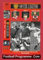 Manchester United Denis Law + Bobby Charlton Signed Autograph Man Utd