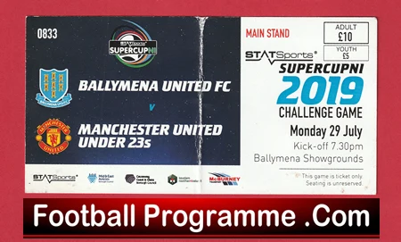 Ballymena United v Manchester United 2019 - U23 Football Ticket Ireland - Image 2