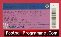 Chelsea v Manchester United 2013 - Match Ticket FA Cup - football memorabilia
