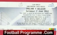 England v Belgium 2012 – Wembley Comp Football Train Ticket