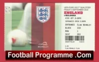 England v Bulgaria 2010 – Football Ticket