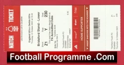 England v Serbia 2023 - Football Ticket Nottingham Forest U21 - football memorabilia