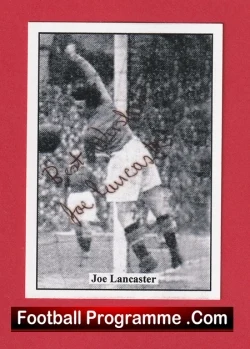 Manchester United Joe Lancaster Autograph Signed Football Card Man Utd - football programme