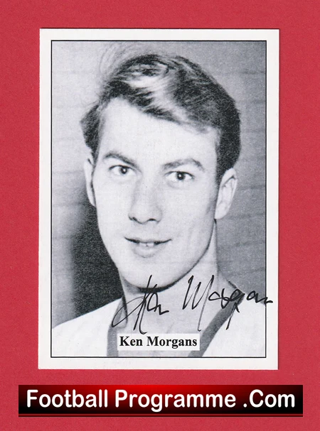 Manchester United Ken Morgans Autograph Signed Football Card Man Utd - Image 2