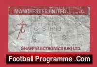 Manchester United v Newcastle United 1987 – Man Utd Ticket