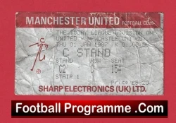 Manchester United v Newcastle United 1987 - Man Utd Ticket - football memorabilia