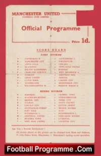 Manchester United v Wolves 1956 – Reserves Busby Babes Bobby Charlton
