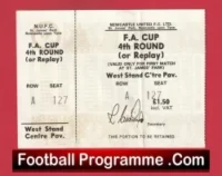 Newcastle United v Manchester United 1977 – Football Ticket