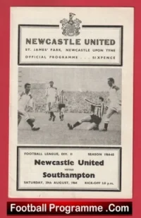 Newcastle United v Southampton 1964